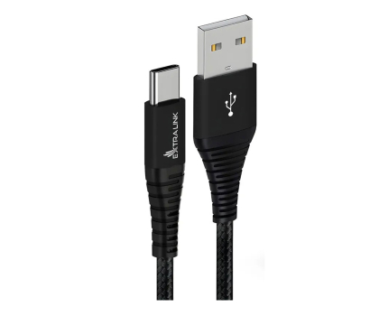 Kabel ExtraLink Smart Life Braided  5V 3A 15W USB - USB-C 2m Czarny